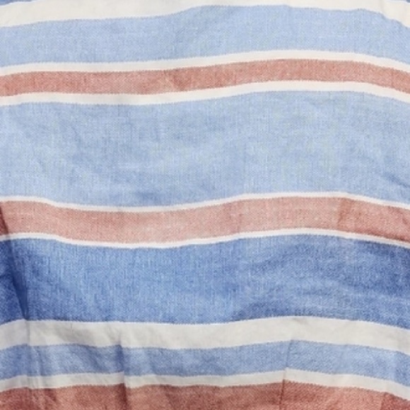Zara Striped Linen Blend Cropped Blouse size xs - Picture 2 of 3